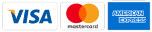 Visa, Mastercard and American Express accepted