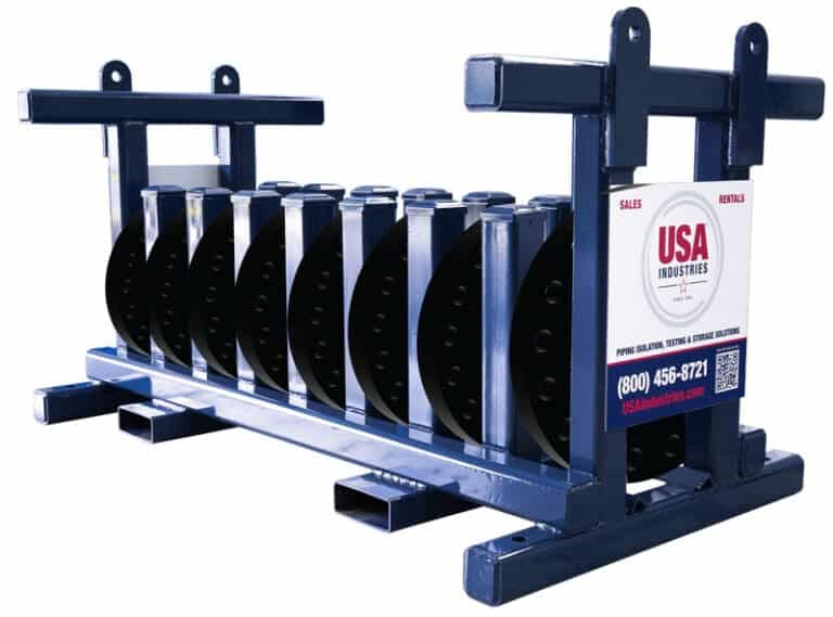 EZ Store horizontal stacking blind flange rack
