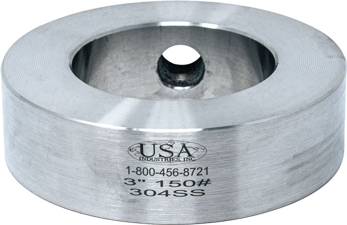 3 inch 150# 304 stainless bleed ring stamped with specs