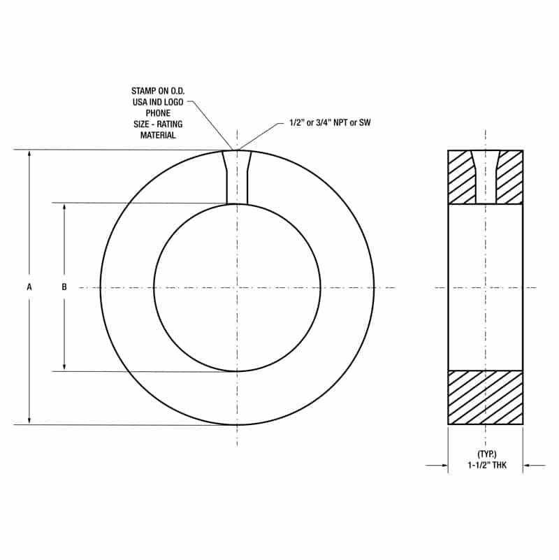 Bleed ring CAD drawing