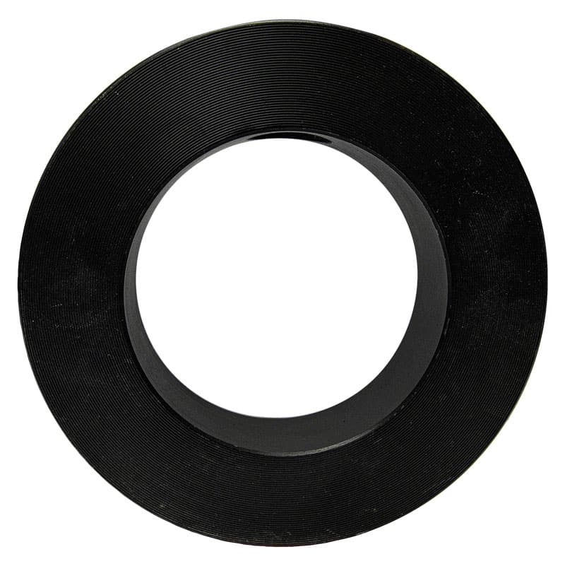 Carbon steel bleed ring with serrated RMS face
