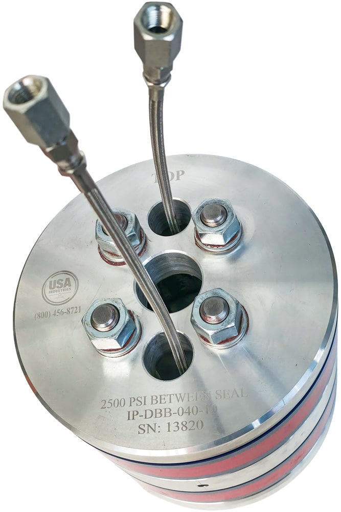 Non-gripping DBB plug, overhead view