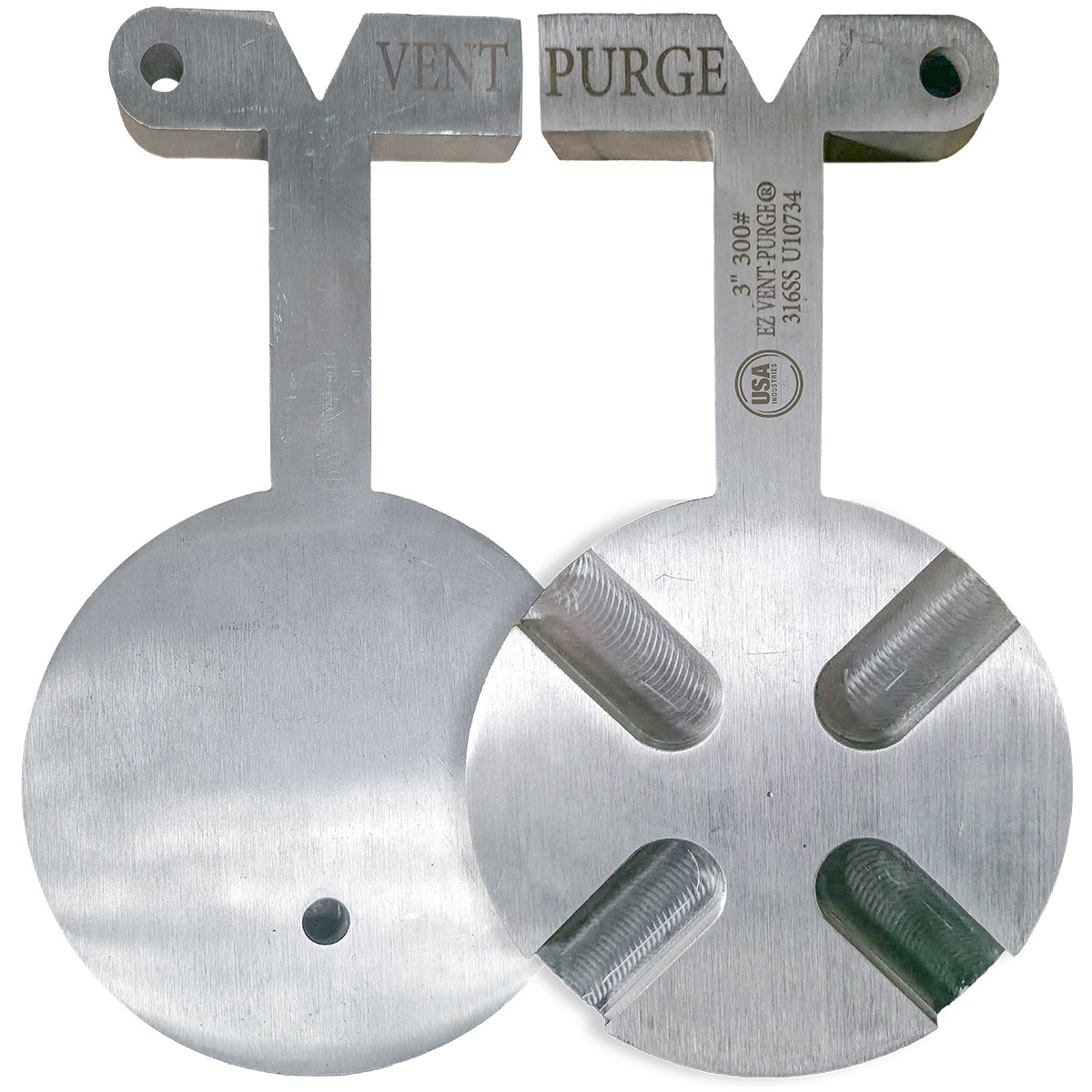 3 inch 300# 316 SS EZ Vent-Purge slip blind